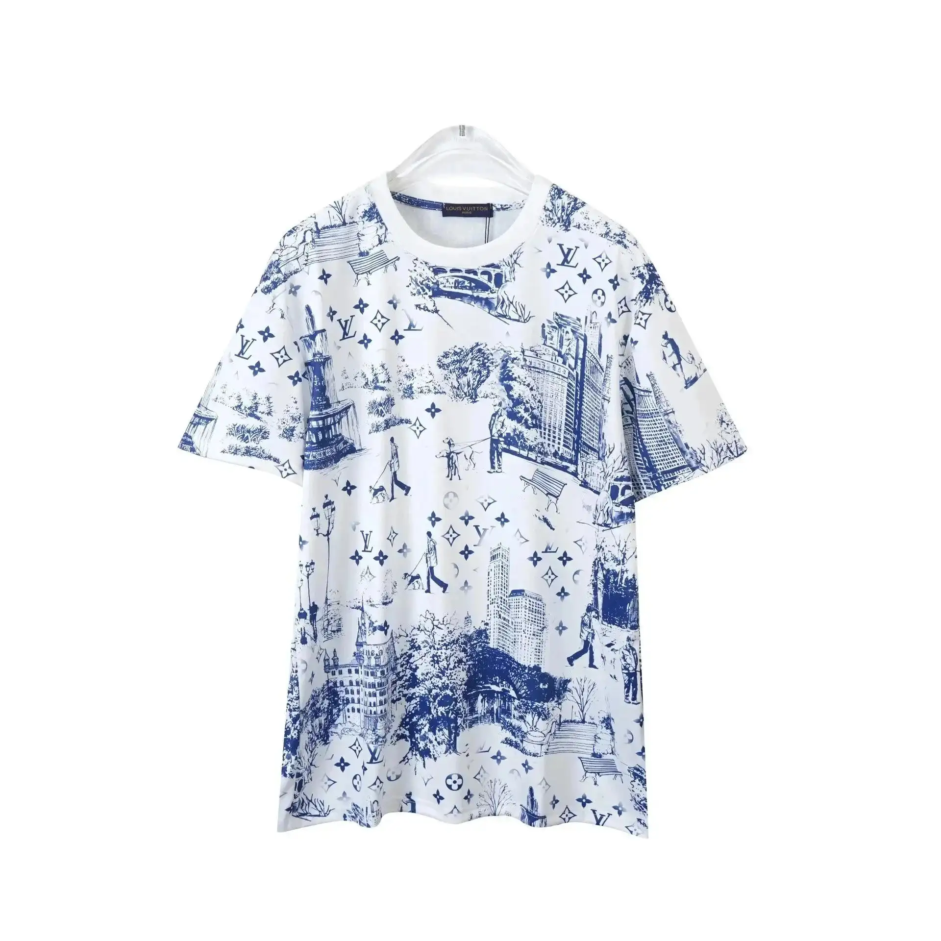 Louis Vuitton Cityscape Toile Print T-Shirt [8 styles] 2