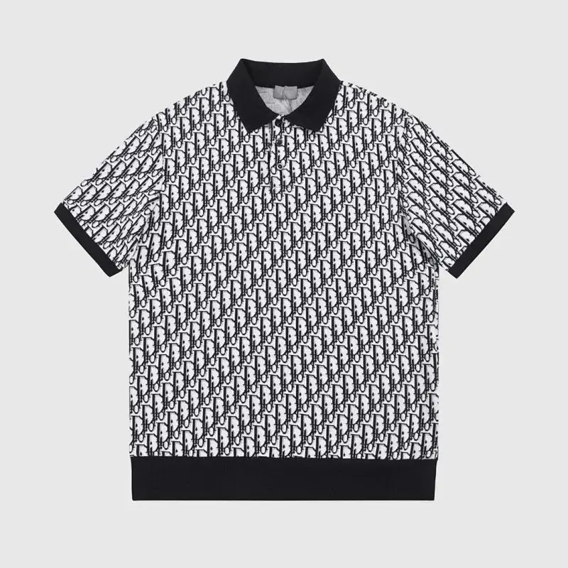Dior Men's Black Polo Shirt with Logo and Tote Bag Set 2